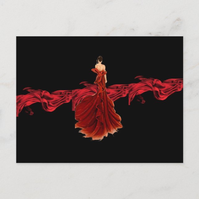 Lady in Red Postcard (Front)