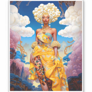 Lady In Surreal World African American Art