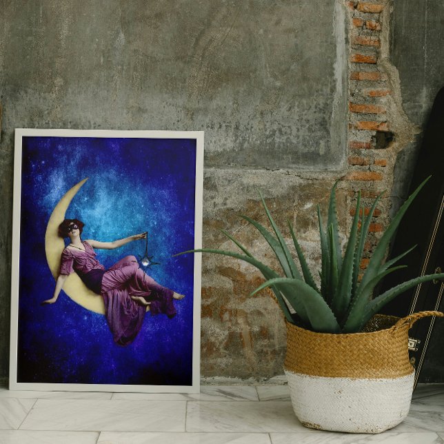 Lady in the Moon Decoupage Paper (Creator Uploaded)