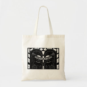Lady in the Window   Linocut Tote Bag