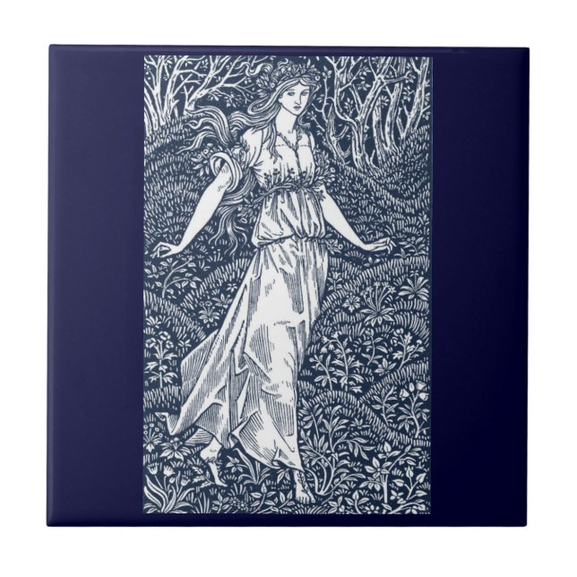 lady in the Woods Tile (Front)