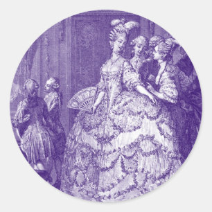 Lady in Waiting to Marie Antoinette Classic Round Sticker