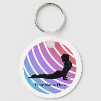Lady in Yoga Pose Keychain