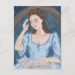 Lady Jane and MoggyGrey Poster Postcard