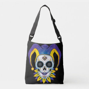 Lady Jester Skull Crossbody Bag