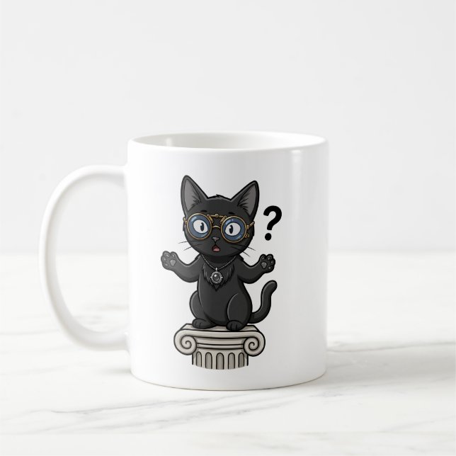 Lady Justice Black Cat Lawyer Coffee Mug  (Left)