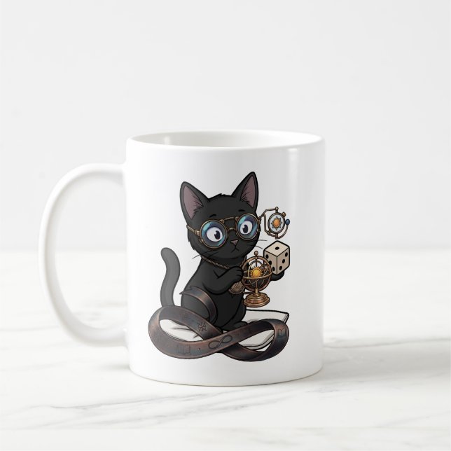 Lady Justice Black Cat Lawyer Coffee Mug (Left)