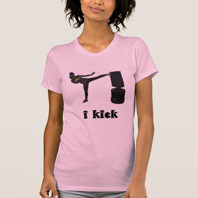 Lady Kickboxer / i kick T-Shirt (Front)