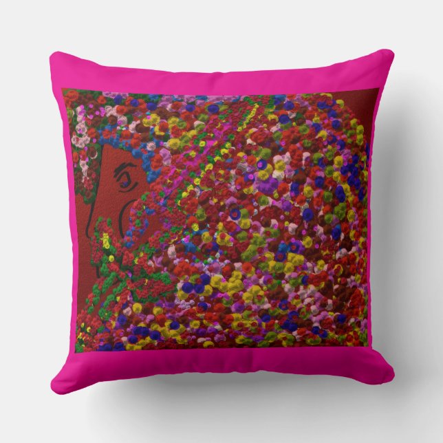Lady Knight Flower Cushion (Back)