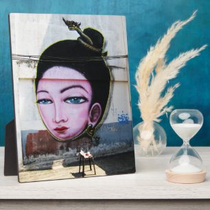Lady Lao Graffiti Street Art Plaque