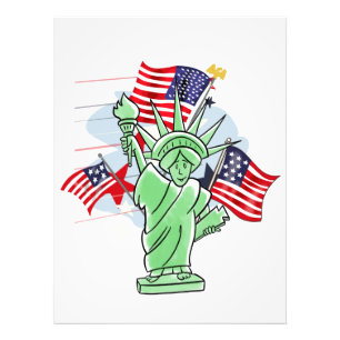 Lady Liberty and Old Glory Photo Print