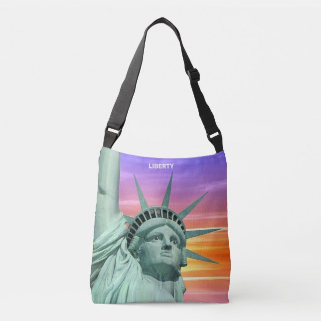 Lady Liberty and Sunrise Crossbody Bag (Front)