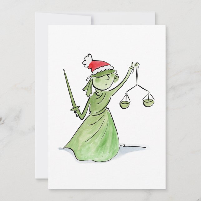Lady Liberty at Christmas Invitation (Front)
