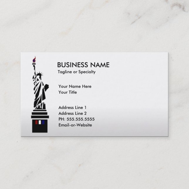 lady liberty business card (Front)