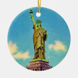 Lady Liberty Ceramic Tree Decoration