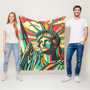 LADY LIBERTY-NYC GROOVE 5 FLEECE BLANKET