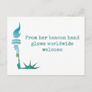 Lady Liberty Protest Postcard