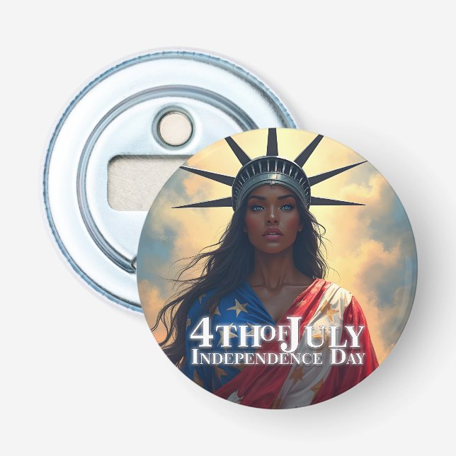 Lady Liberty Reimagined – A New Face of Freedom Bottle Opener (Front)
