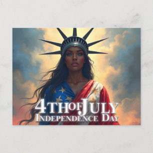 Lady Liberty Reimagined – A New Face of Freedom Holiday Postcard