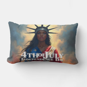 Lady Liberty Reimagined – A New Face of Freedom Lumbar Cushion