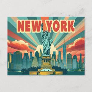 Lady Liberty Says Hello: New York City Postcard