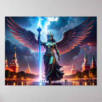 Lady Liberty says to Russia - Let Go of USA Poster