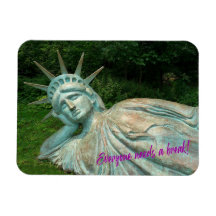 Lady Liberty Takes a Break - photo magnet