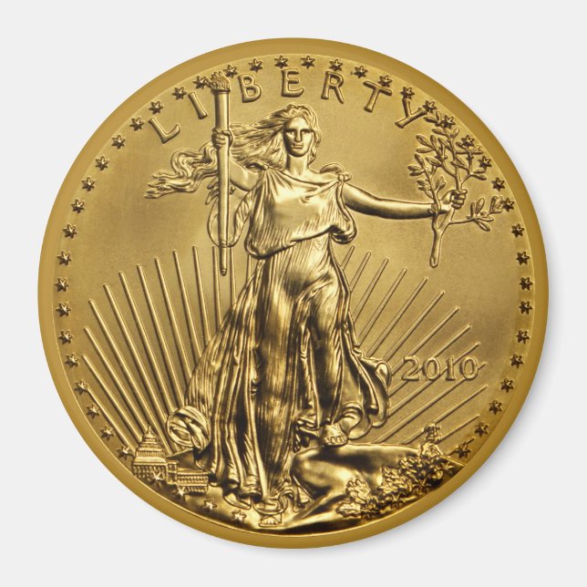 Lady Liberty US Gold Piece Magnet (Front)