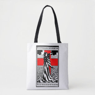 Lady Liberty WWI US Patriotic Poster 1918 Tote Bag
