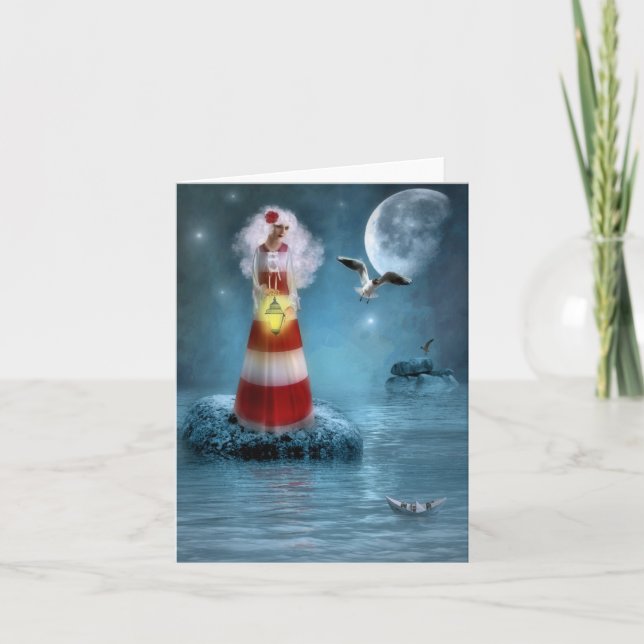 Lady Lighthouse Holiday Card (Front)