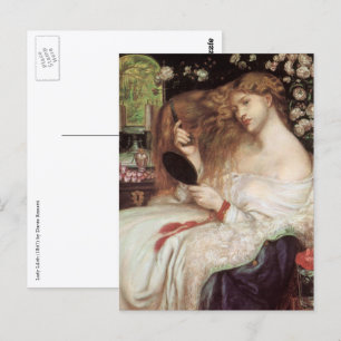 Lady Lilith by Rossetti, Vintage Victorian Portait Postcard