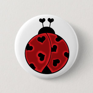 Lady Love Bug Button