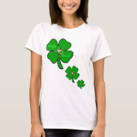 Lady luck 4 leaf clover leprecon t-shirt