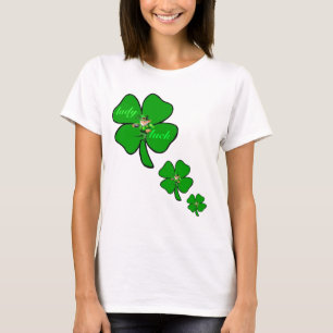 Lady luck 4 leaf clover leprecon t-shirt