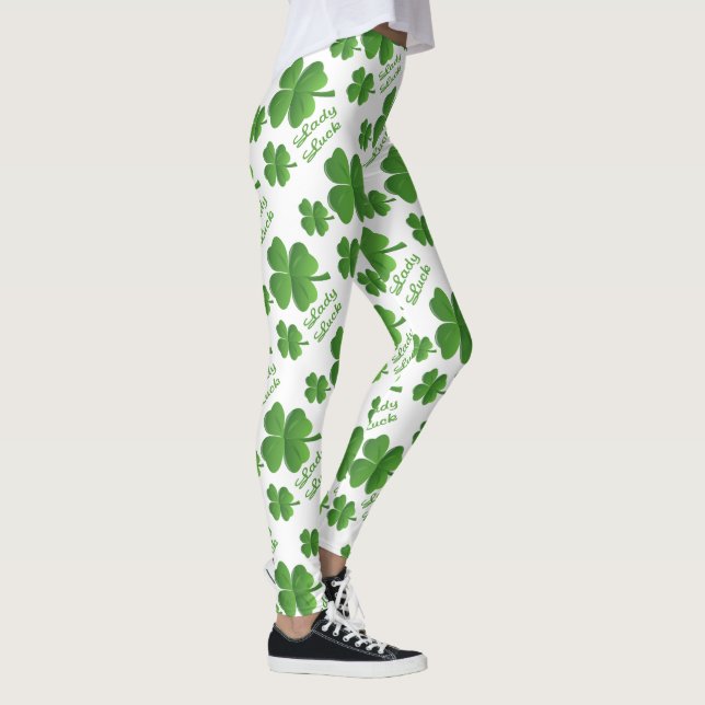 Lady Luck Clover St. Patrick's Day Leggings (Right)