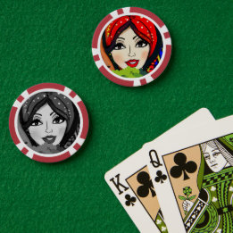 Lady Luck Game Night Poker Chips
