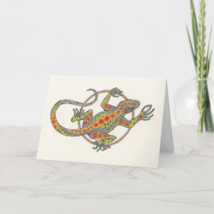 "Lady Luck" Lizard Notecard