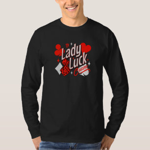 Lady Luck Rockabilly 50's Casino Games Card Player T-Shirt