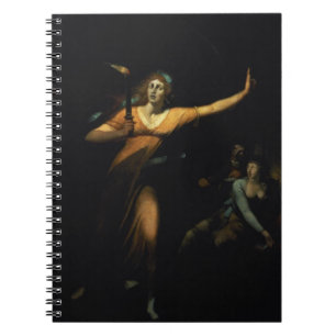 Lady Macbeth Sleepwalking, 1783 (oil on canvas) Spiral Notebook