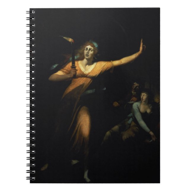 Lady Macbeth Sleepwalking, 1783 (oil on canvas) Spiral Notebook (Front)