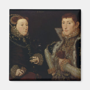 Lady Mary Nevill and her son Gregory Fiennes Magnet