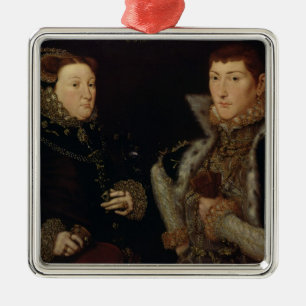 Lady Mary Nevill and her son Gregory Fiennes Metal Tree Decoration