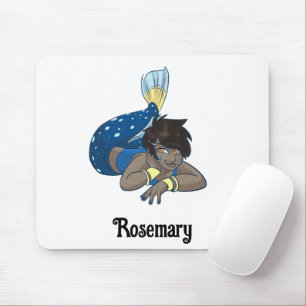 Lady mermaid custom name mouse pad