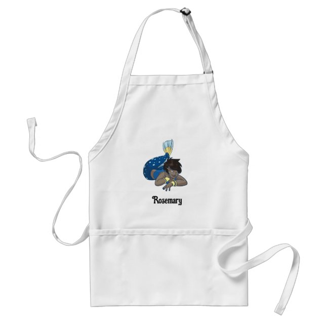 Lady mermaid custom name standard apron (Front)