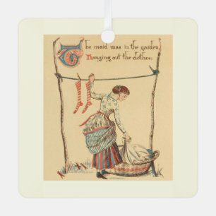 lady metal tree decoration