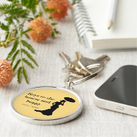 Lady of Ashes Keychain, Rnd Gold, - Keys to Hearse