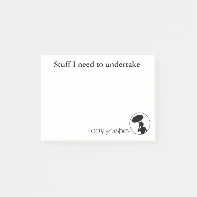 Lady of Ashes Post It Notes (Front)