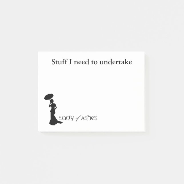 Lady of Ashes Post It Notes - Violet Harper (Front)