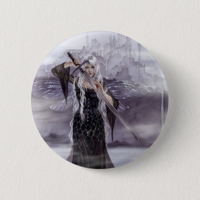 Lady of Avalon Badge/Button 6 Cm Round Badge (Front)