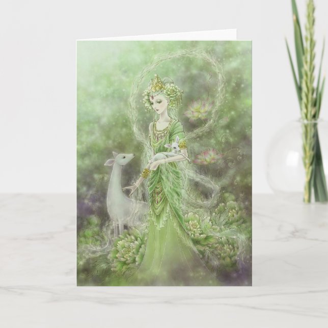 Lady of Compassion Greeting Card (Front)